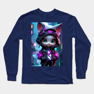 The cyberpunk cat. Long Sleeve T-Shirt